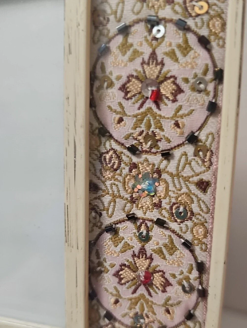 Decorative Multi-Opening Picture Frame Embroidered Beaded 13